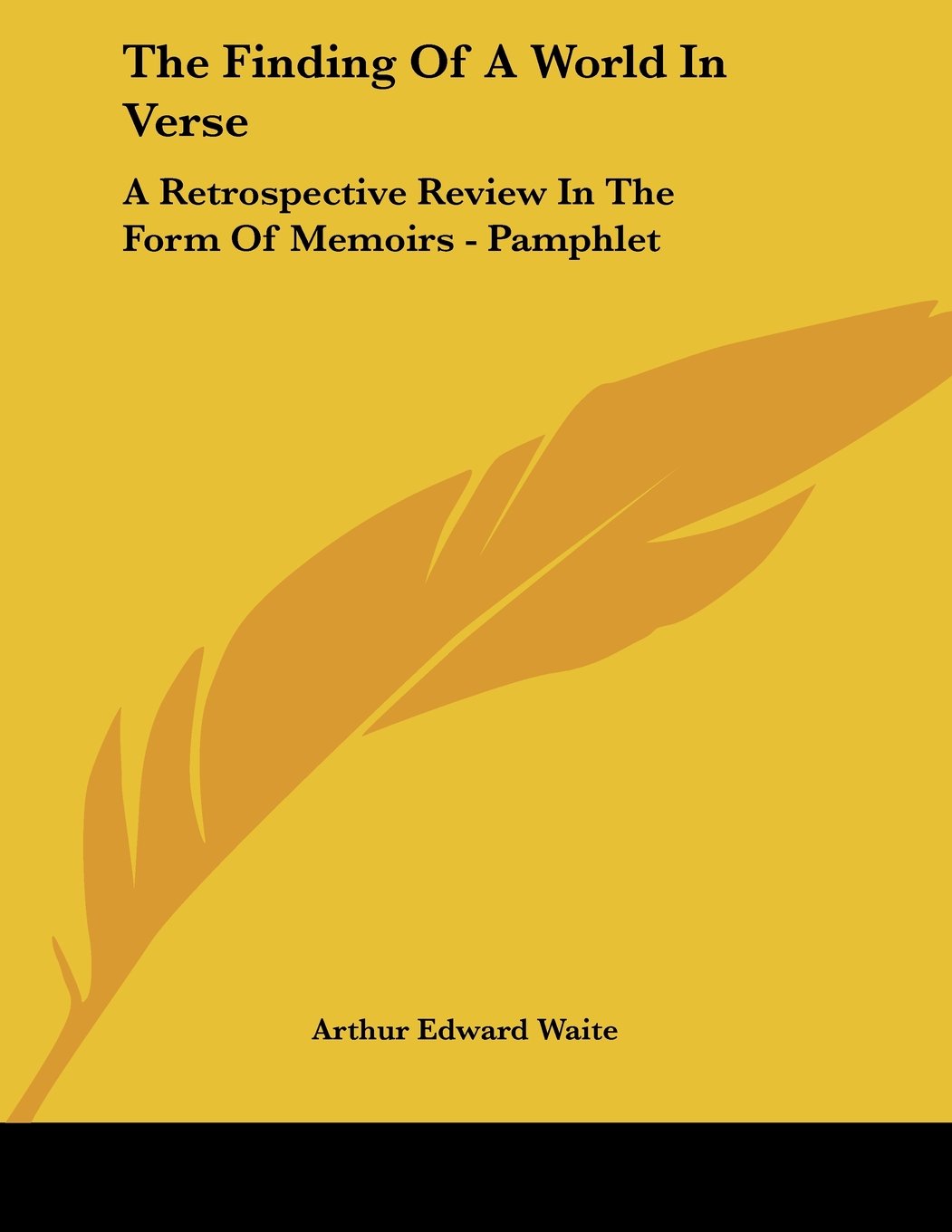 The Finding of a World in Verse: A Retrospective Review in the Form of Memoirs Religion & Esotericism