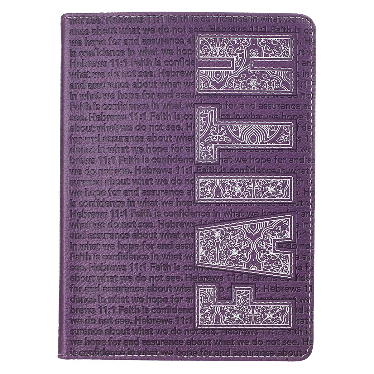 Journal Lux-Leather Faith Purple Hebrews 11:1 Media & Communication