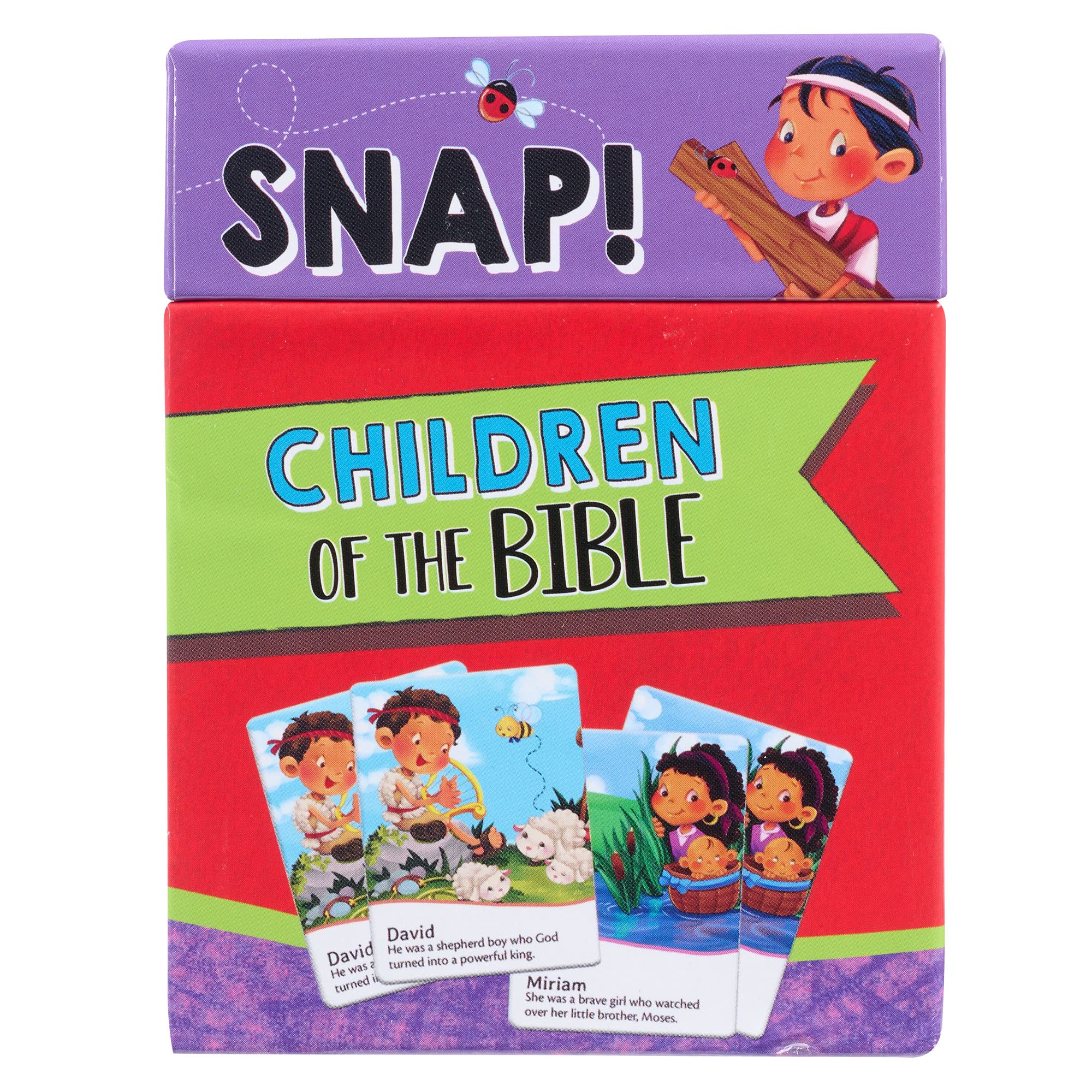 Snap! Children of the Bible Card Game, 48 Double- Sided Cards, Ages 5-8 Non-fiction