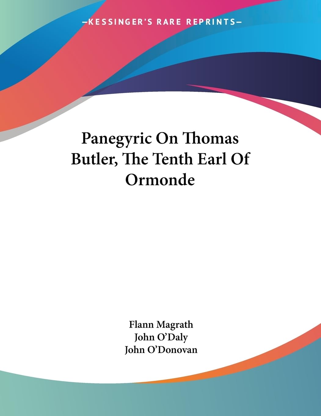 Panegyric On Thomas Butler, The Tenth Earl Of Ormonde Contemporary literature