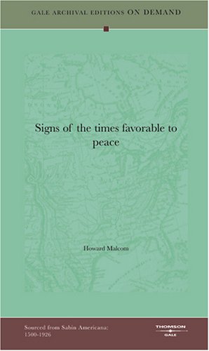 Signs of the times favorable to peace Books