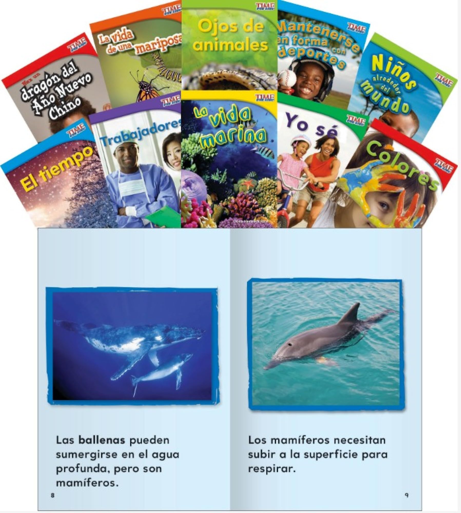 Time for Kids Informational Text Grade 1 Readers Spanish Set 2 10-Book Set (Time for Kids Nonfiction Readers): Emergent Set 2 (Teacher Created Materials Library Set) General education