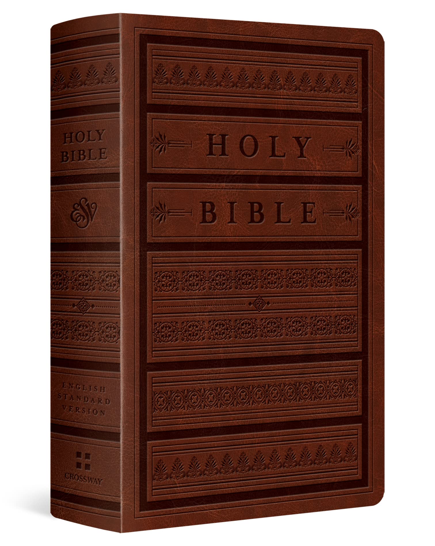 Holy Bible: English Standard Version, Brown, Engraved Mantel, Trutone, Personal Size book