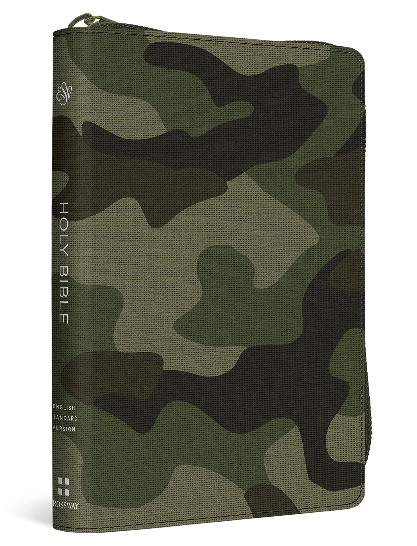 Holy Bible: Esv Bible Canvas With Zipper, Camo Design Religion & Esotericism