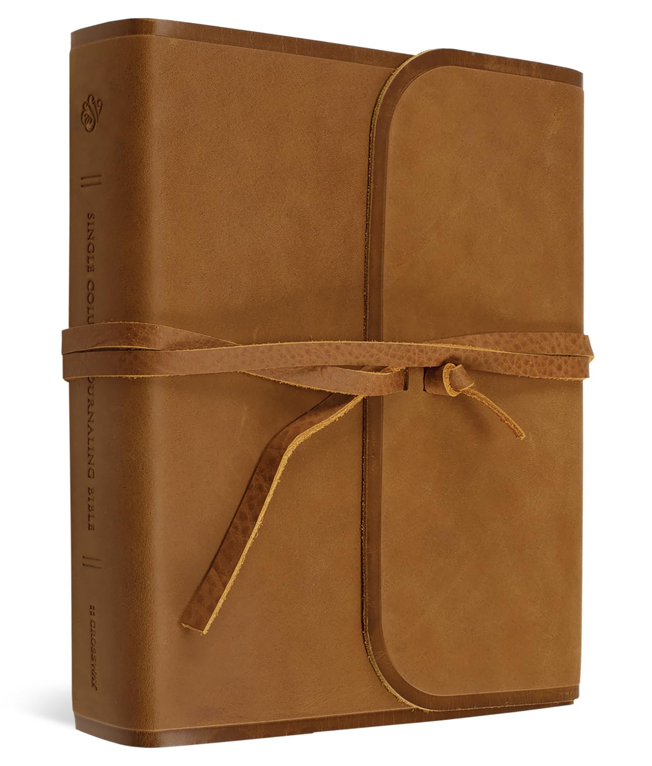 Holy Bible: Esv Single Column Journaling Bible Brown, Flap With Strap Media & Communication