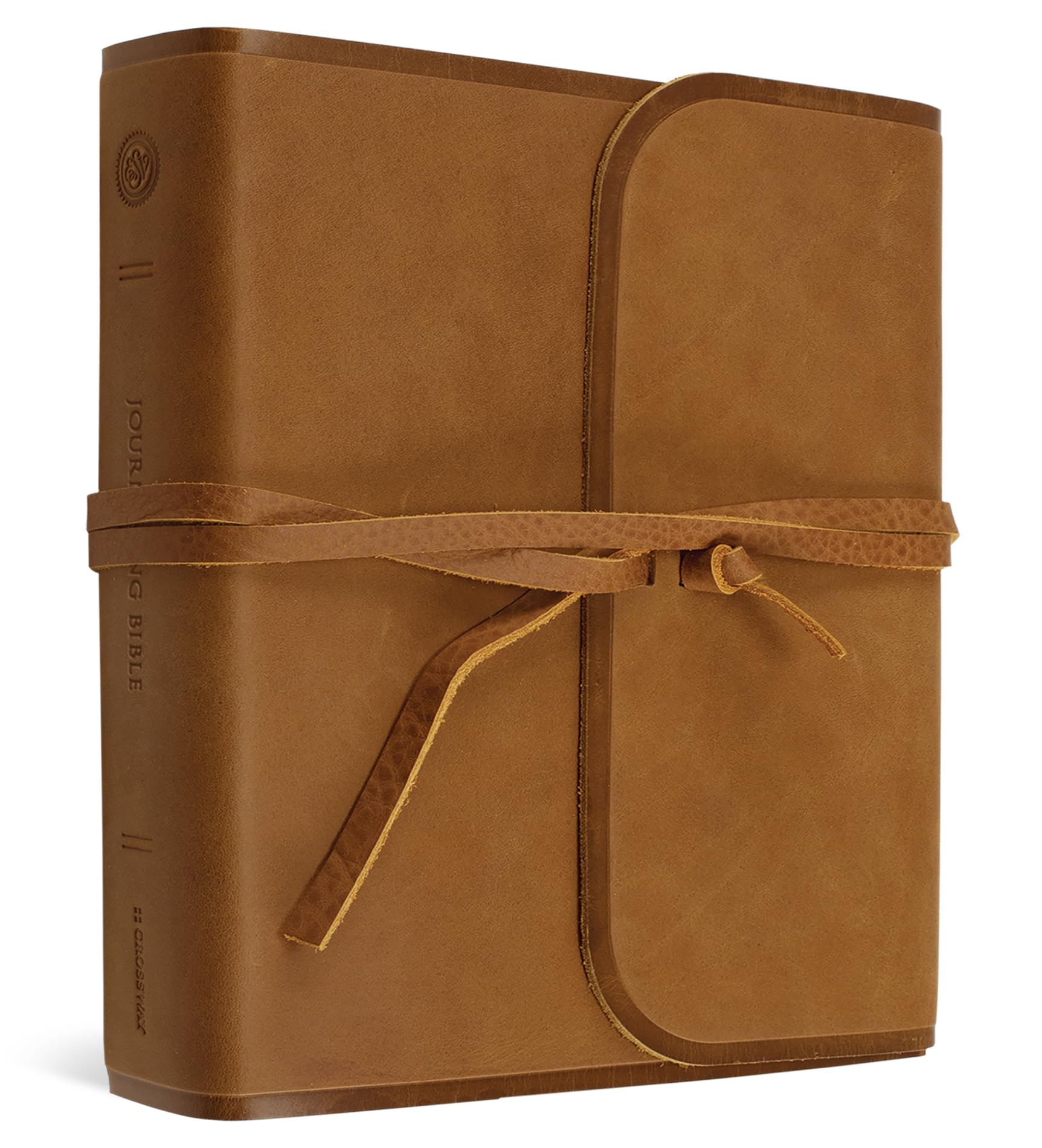 ESV Journaling Bible (Natural Leather, Brown, Flap with Strap): English Standard Version, Brown, Journaling Bible Media & Communication