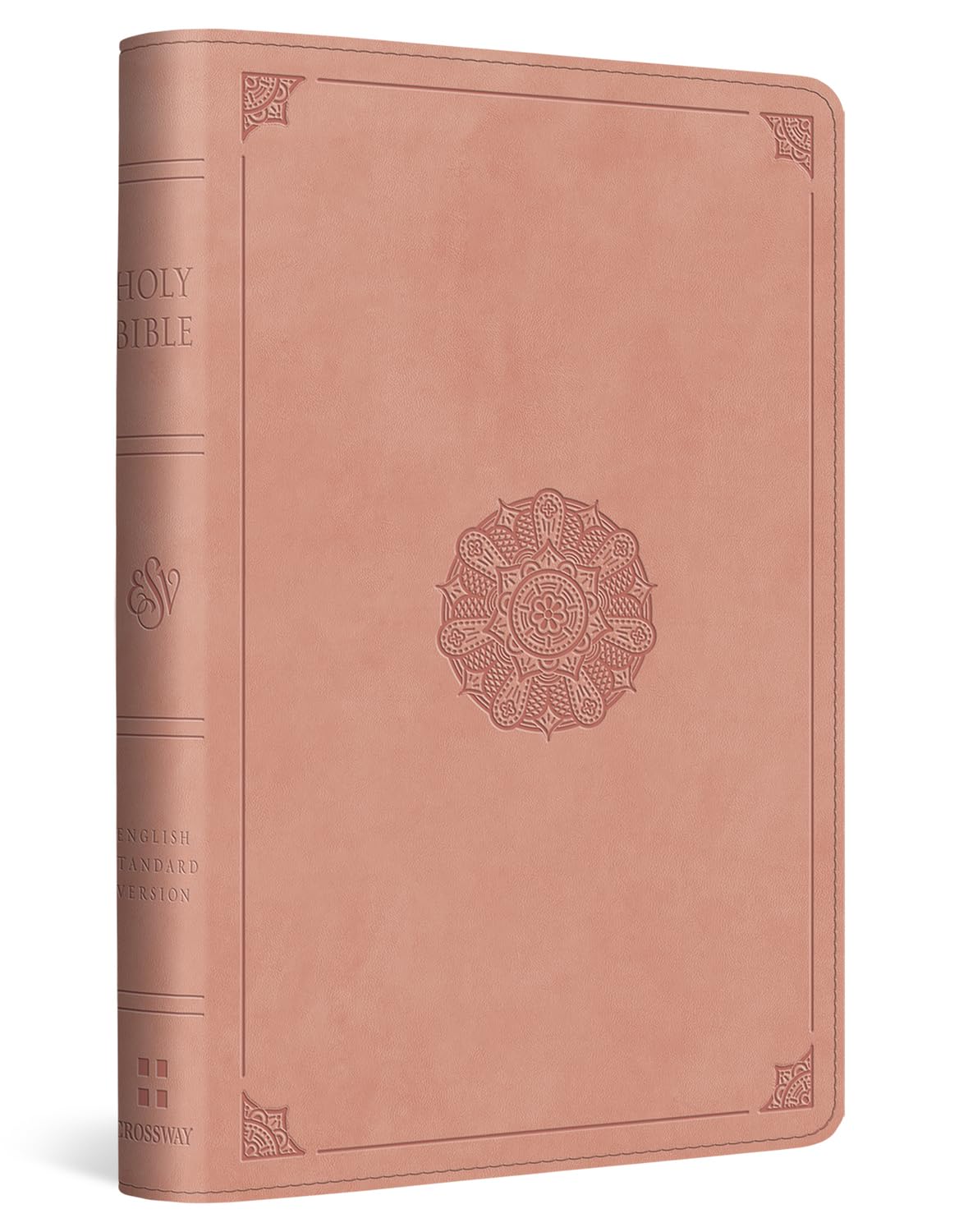 Holy Bible: English Standard Version, Trutone, Blush Rose, Emblem Design Compact Bible With Ribbon Marker Religion & Esotericism