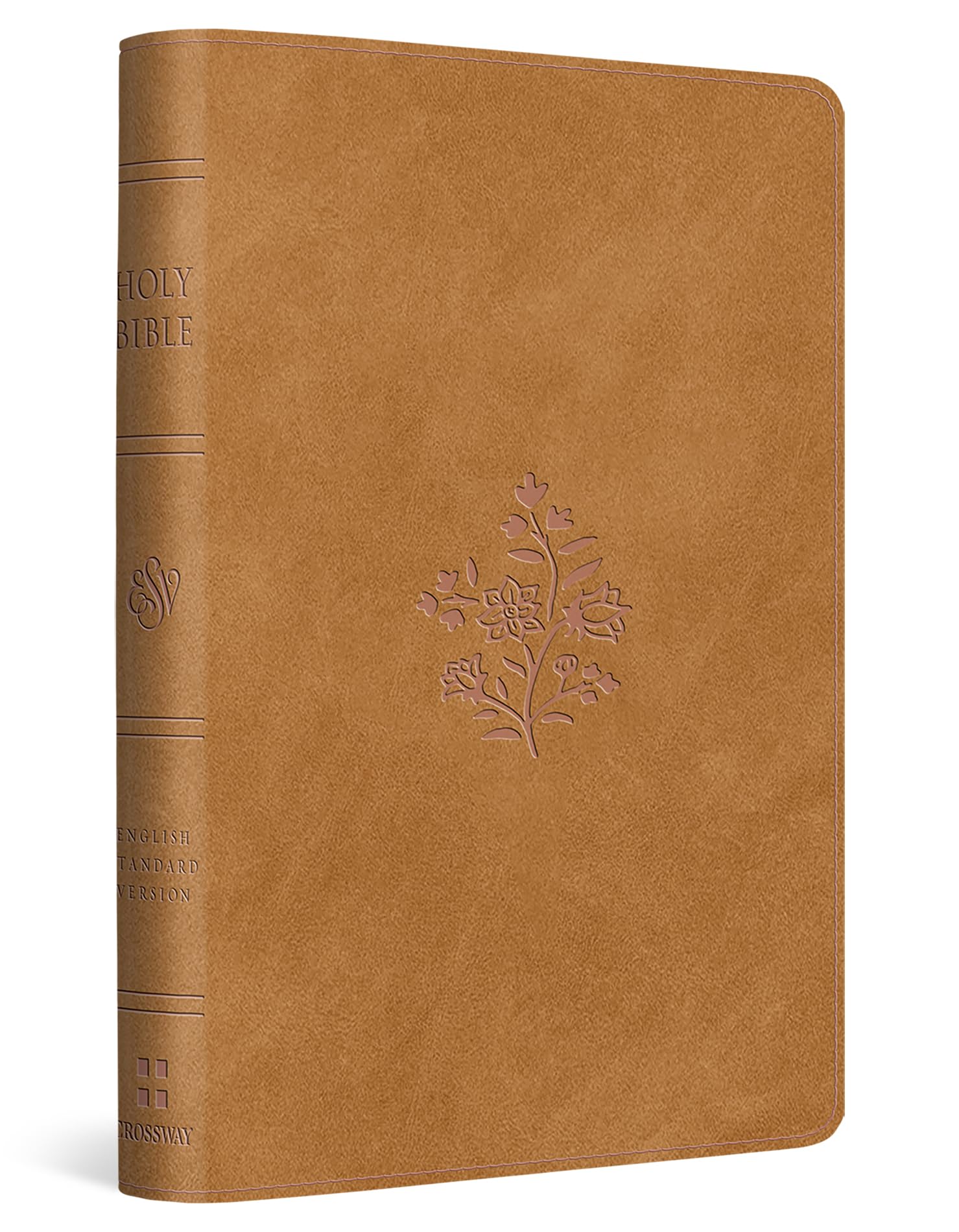 Holy Bible: English Standard Version, Trutone, Nubuck Caramel, Wildflower Design Compact Bible With Ribbon Marker Religion & Esotericism