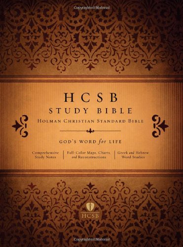 HCSB Study Bible: Holman Christian Standard Bible Brown / Tan Duotone Simulated Leather Religion & Esotericism