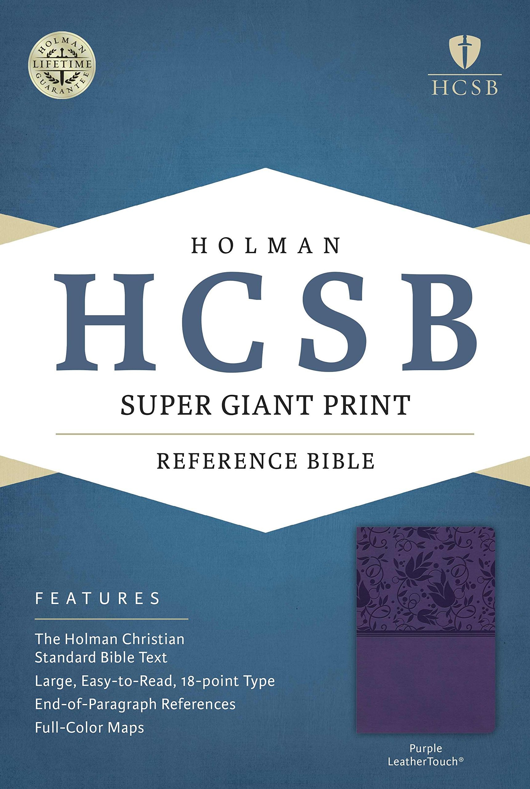 Holy Bible Containing the Old and New Testaments: Holman Christian Standard, Purple, LeatherTouch, Super Giant Print Reference Religion & Esotericism
