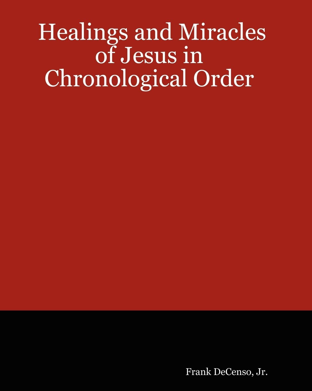 The Healings and Miracles of Jesus in Chronological Order Religion & Esotericism
