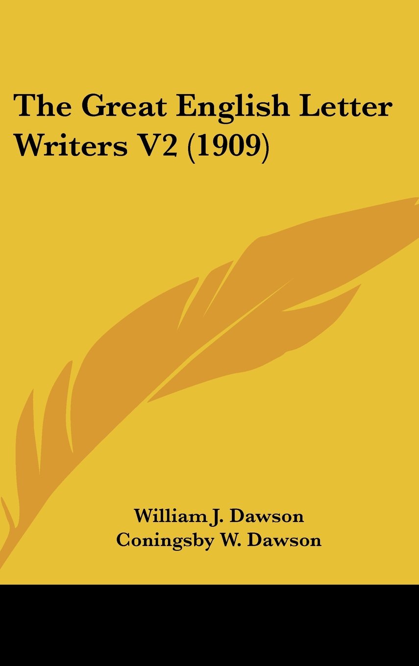 The Great English Letter Writers V2 (1909) Books