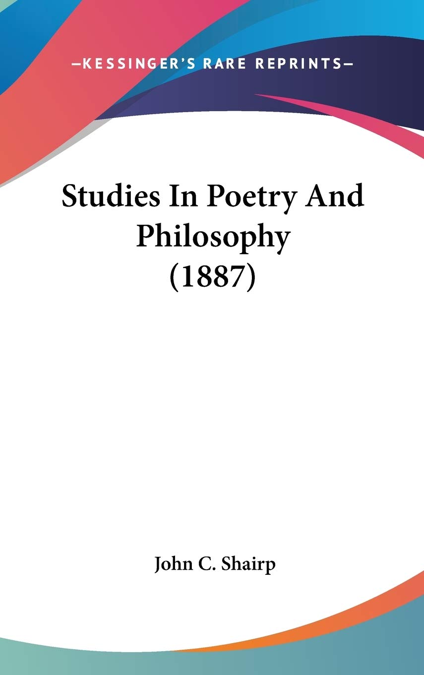 Studies In Poetry And Philosophy (1887) Poetry