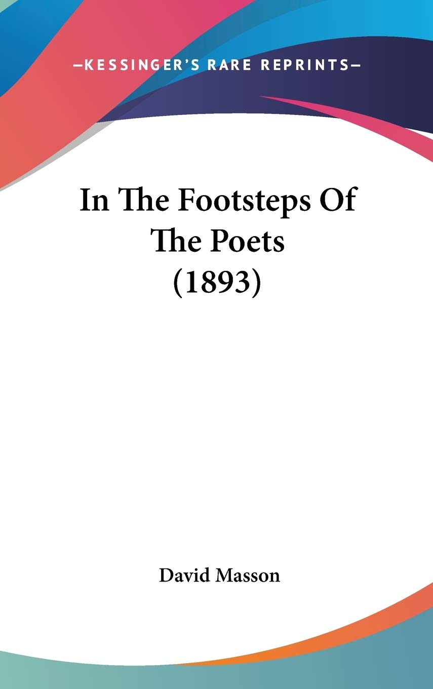 In The Footsteps Of The Poets (1893) Poetry