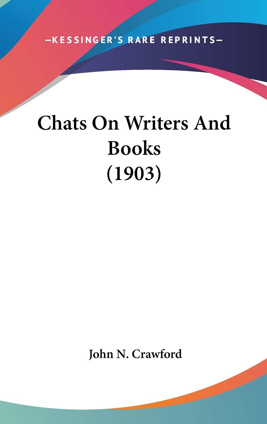 Chats On Writers And Books (1903) Contemporary literature