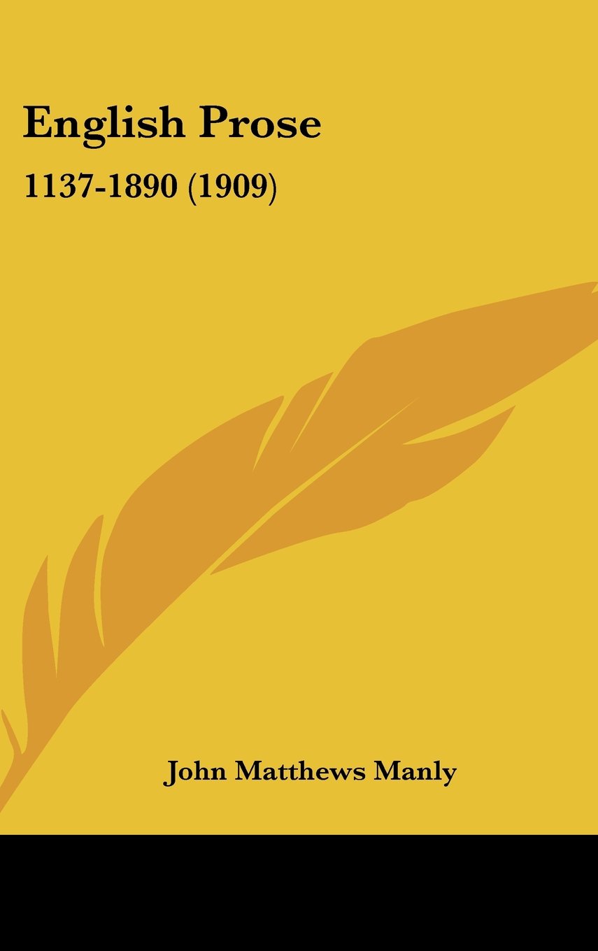 English Prose: 1137-1890 (1909) Books