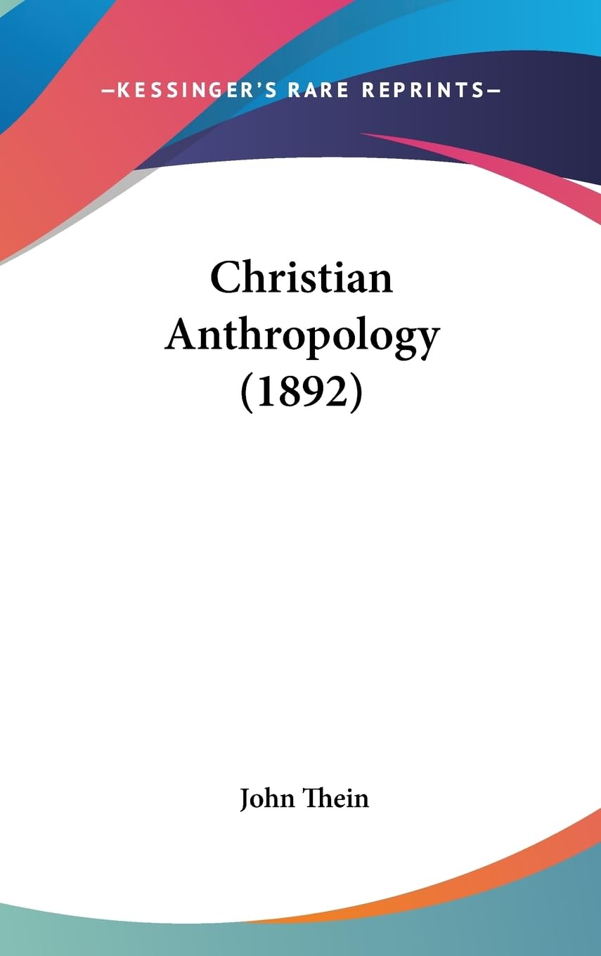 Product Image: Christian Anthropology (1892)