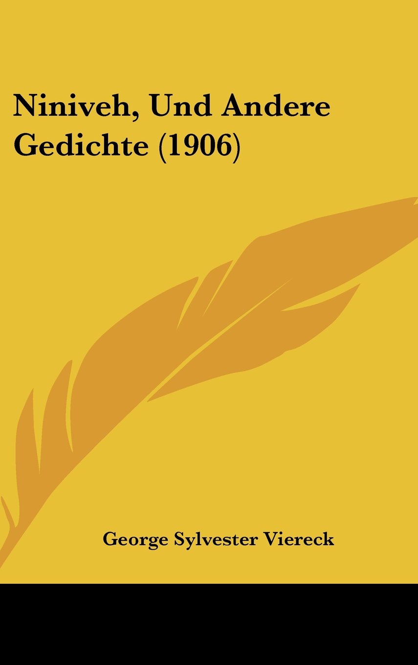 Niniveh, Und Andere Gedichte (1906) Books