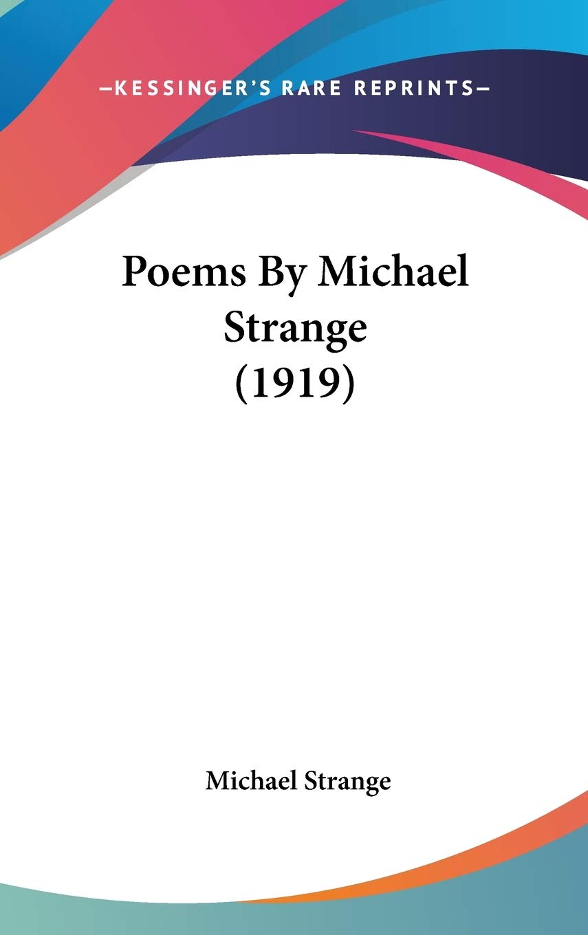 Product Image: Poems By Michael Strange (1919)