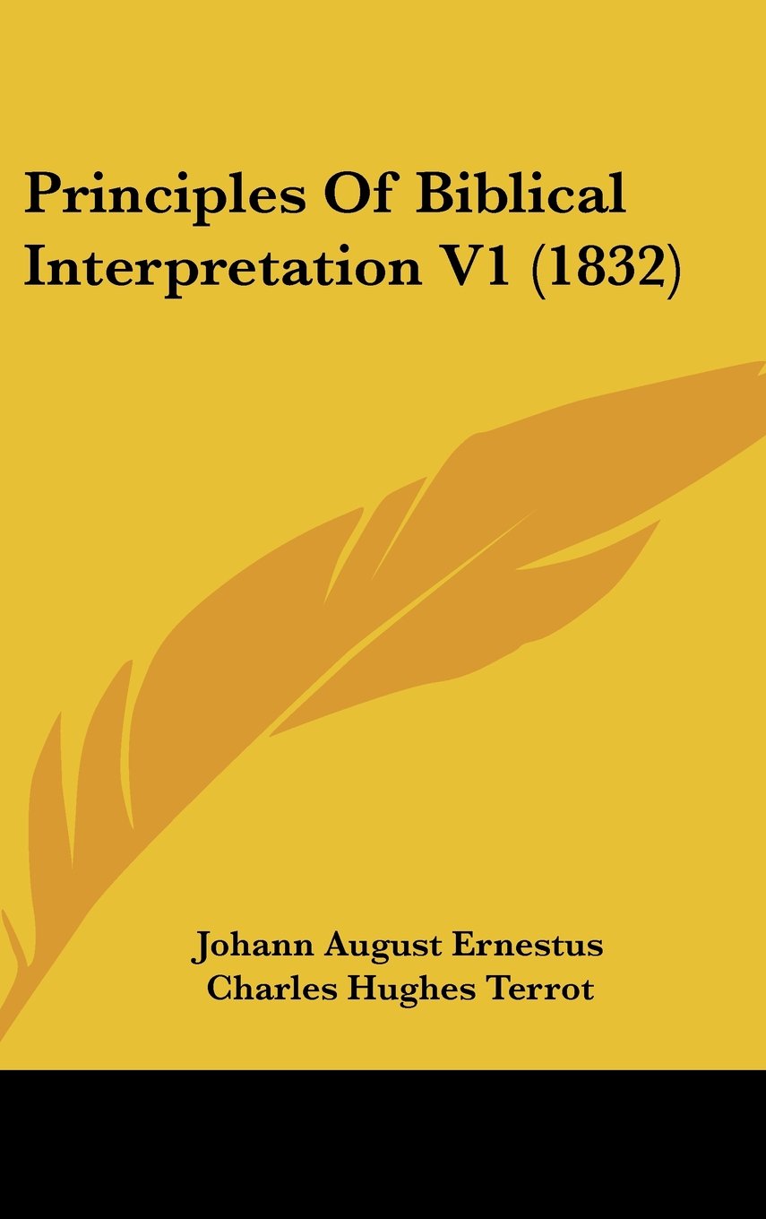 Product Image: Principles of Biblical Interpretation