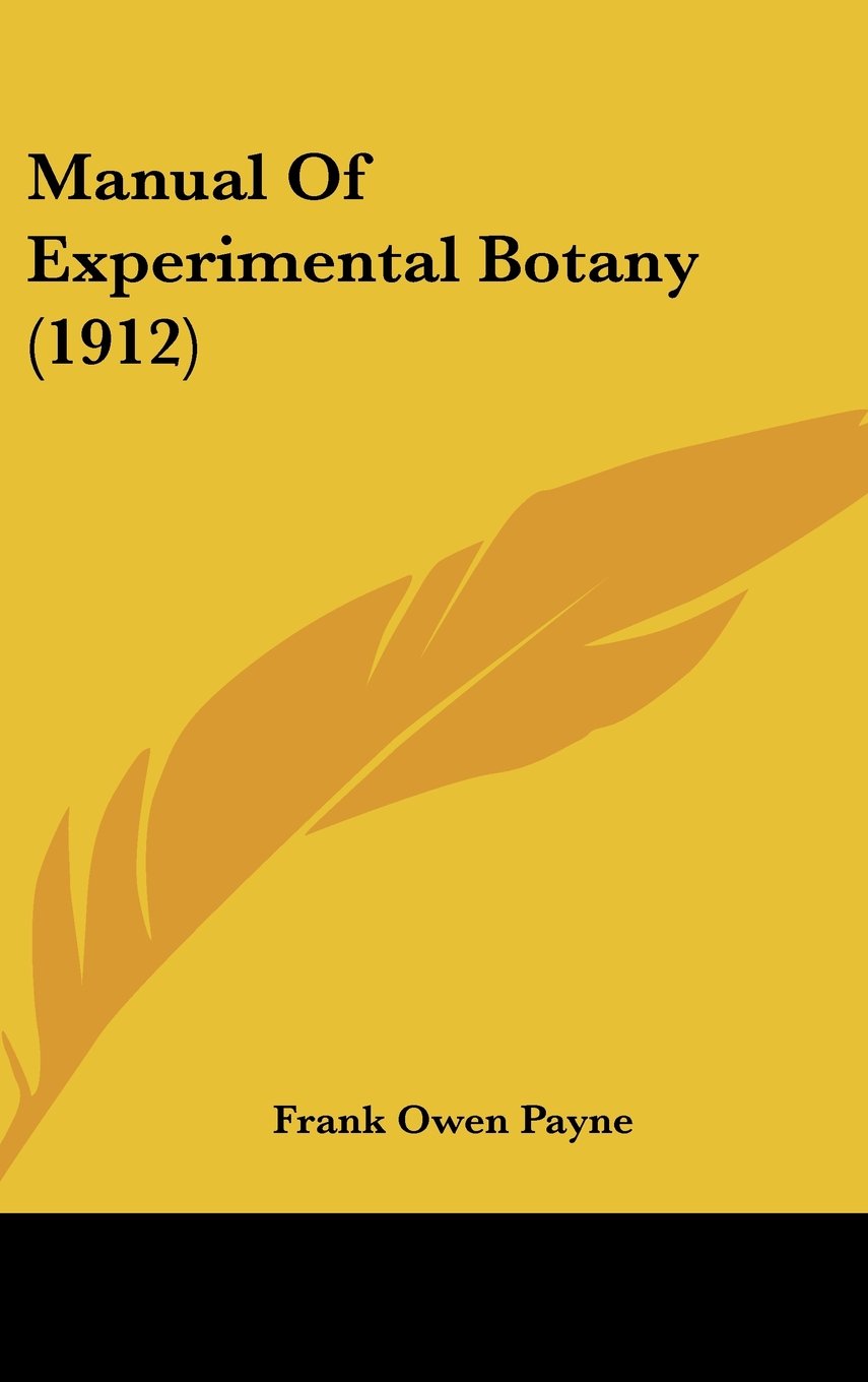 Product Image: Manual of Experimental Botany