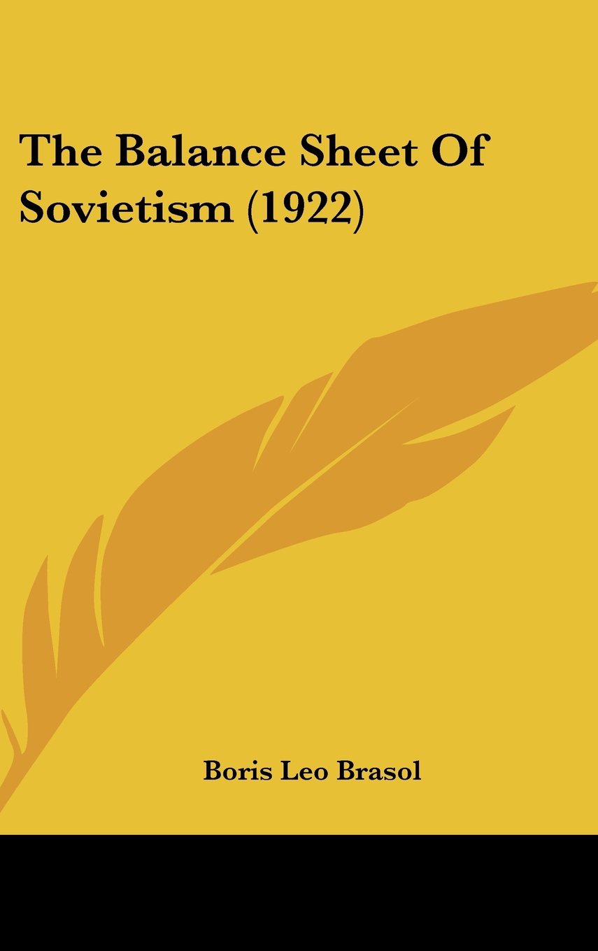 The Balance Sheet of Sovietism Contemporary literature