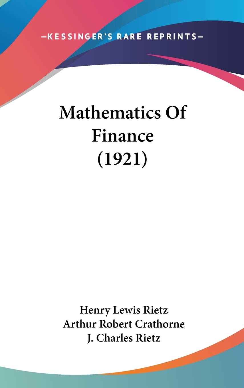 Mathematics of Finance Contemporary literature