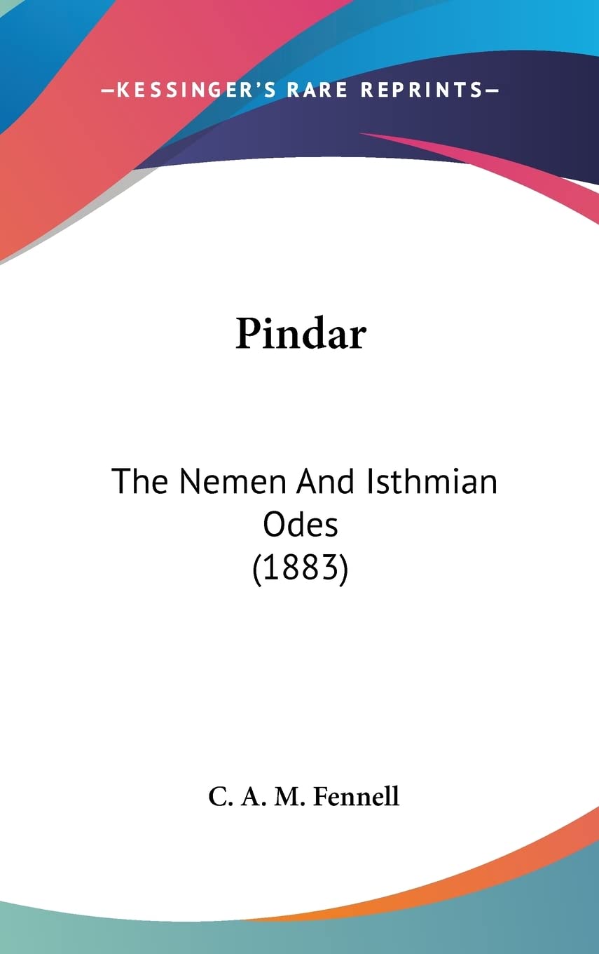 Pindar: The Nemen and Isthmian Odes Contemporary literature