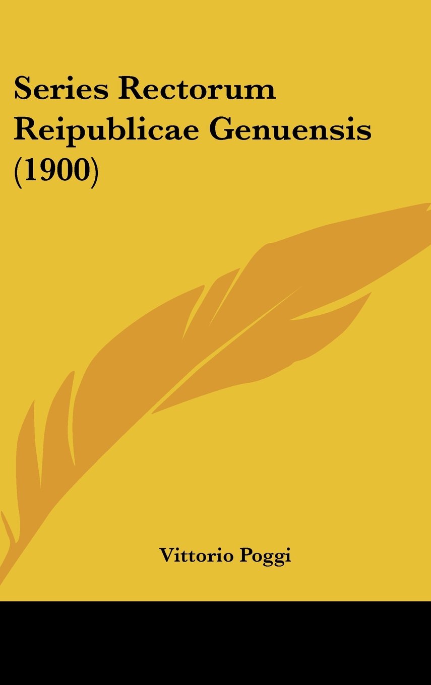 Series Rectorum Reipublicae Genuensis Contemporary literature