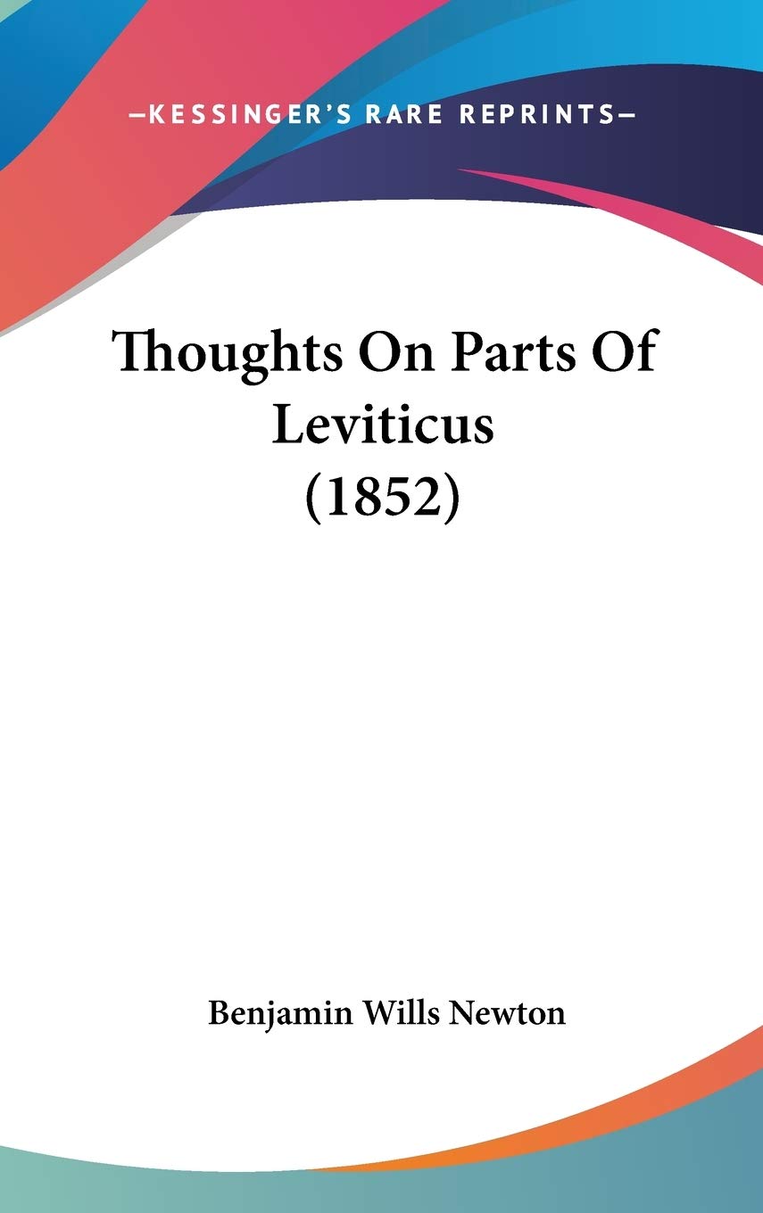 Thoughts On Parts Of Leviticus (1852) Philosophy