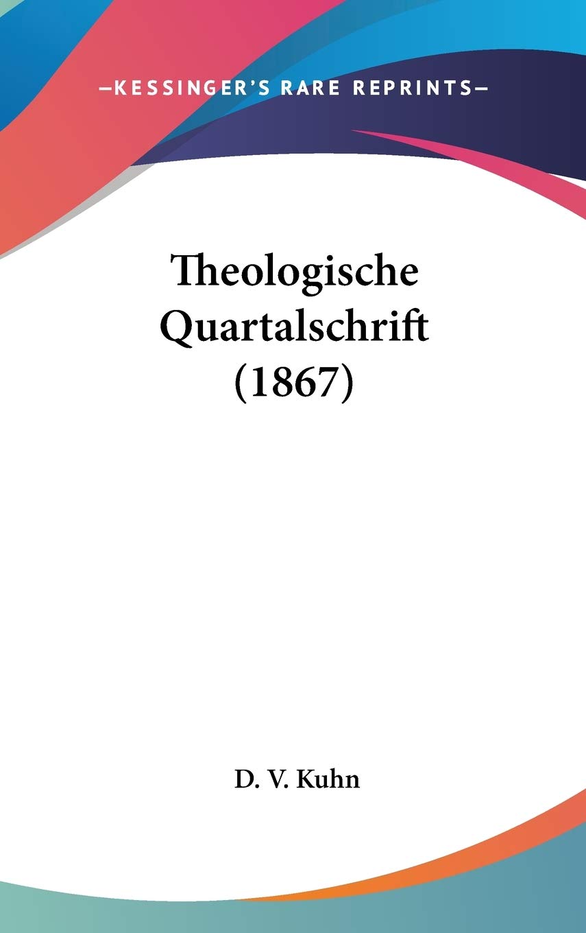 Theologische Quartalschrift (1867) Religion & Esotericism