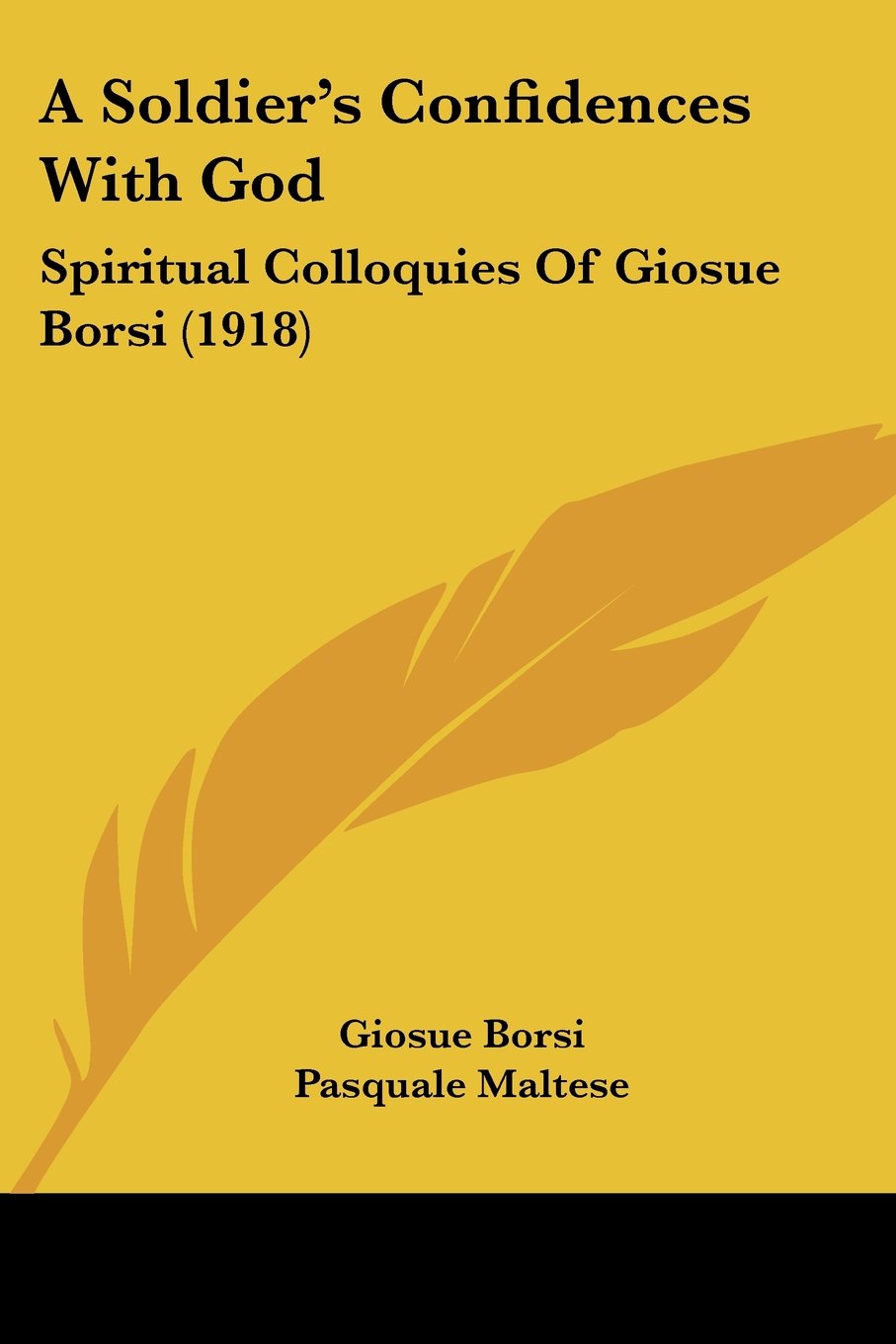 A Soldier's Confidences With God: Spiritual Colloquies of Giosue Borsi Contemporary literature
