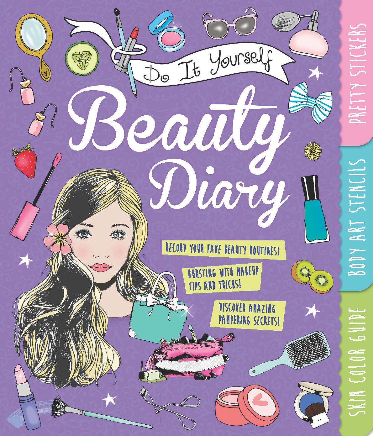 Do It Yourself Beauty Diary: With Pretty Stickers, Body Art Stencils, and a Skin Color Guide Health, Nutrition & Fitness