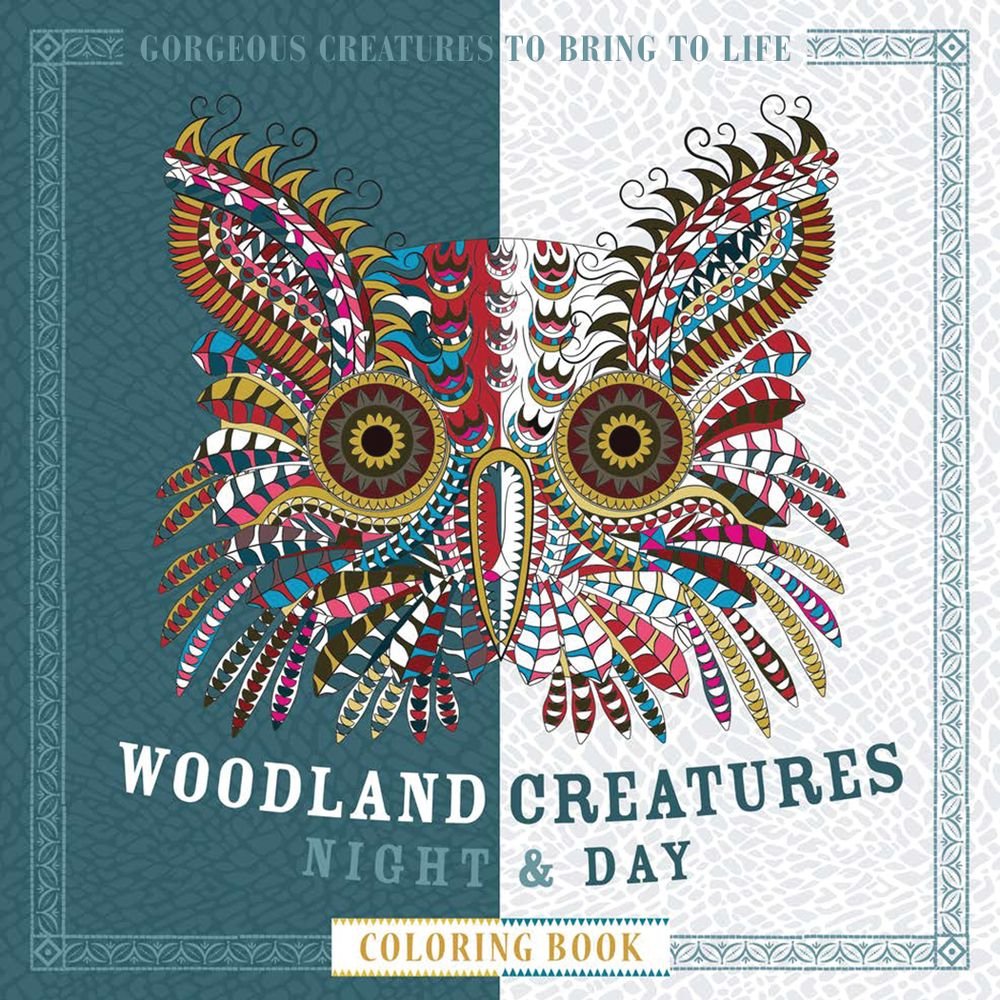 Woodland Creatures Night & Day (Night & Day Coloring Books) Hobbies & Crafts