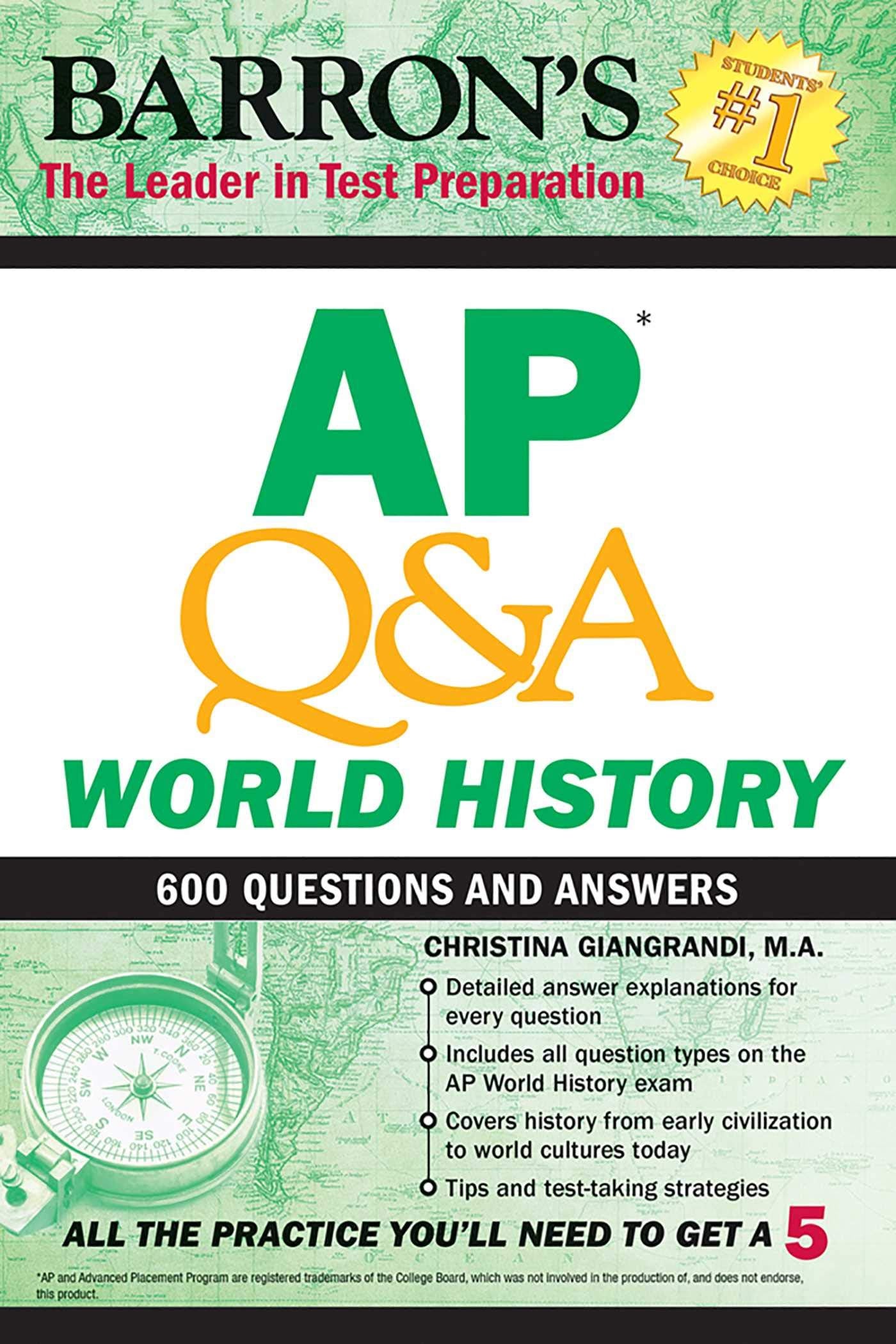 AP Q&A World History: With 600 Questions and Answers (Barron's AP) Study Guides