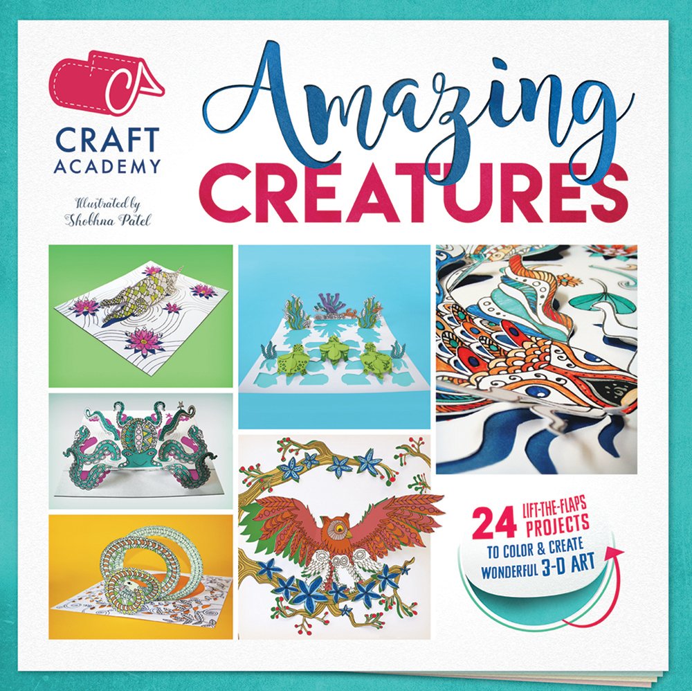 Amazing Creatures: 24 Lift-the-Flaps Projects to Color & Create Wonderful 3D Art (Craft Academy) Hobbies & Crafts