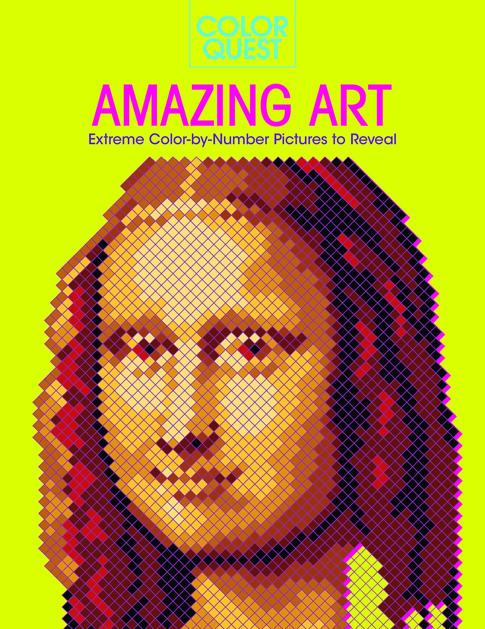 Color Quest: Amazing Art: Extreme Color-by-number Pictures to Reveal Film, Art & Culture