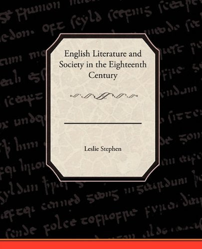 English Literature and Society in the Eighteenth Century Contemporary literature