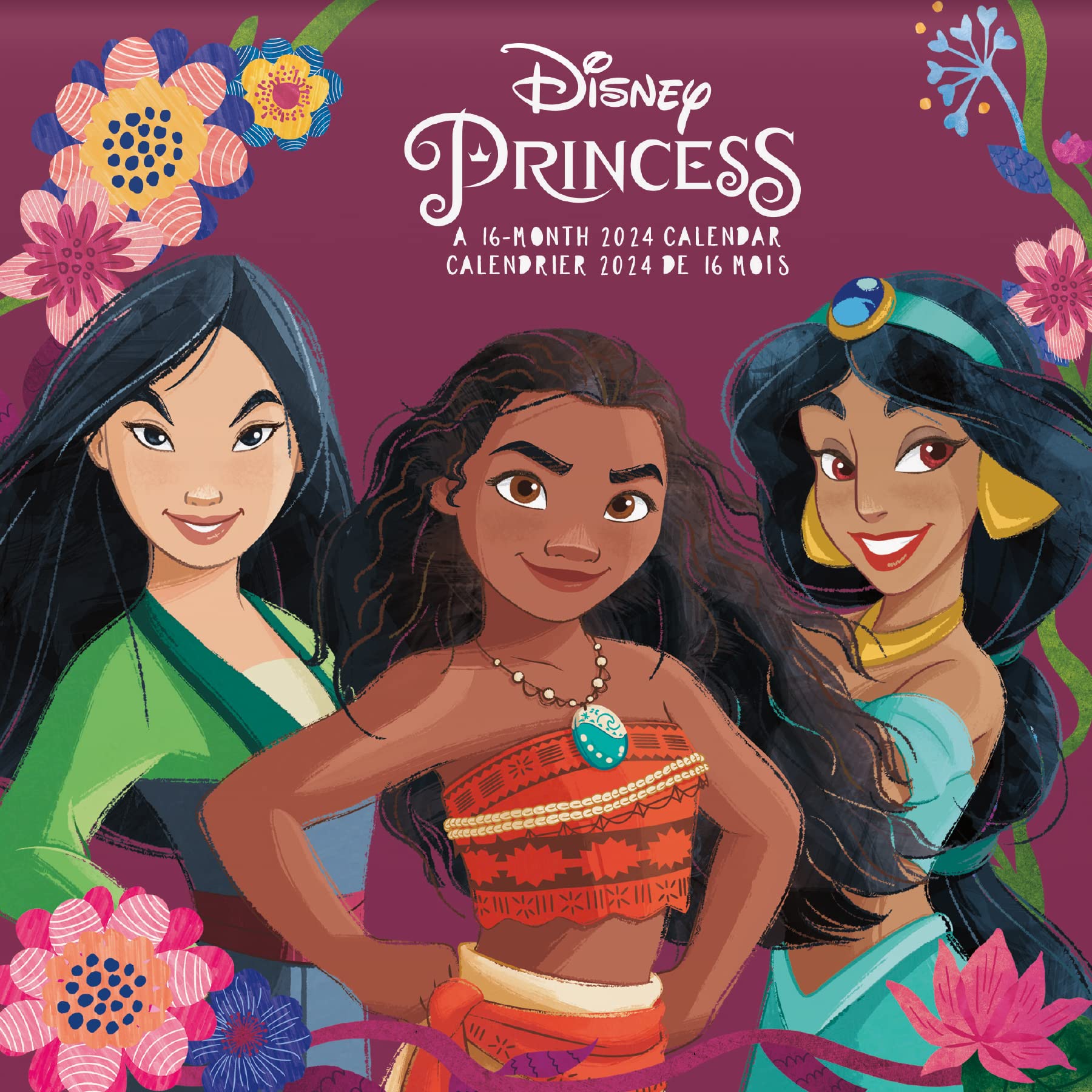 2024 Disney Princess Mini Wall Calendar (Bilingual French) (English and French Edition) Calendars