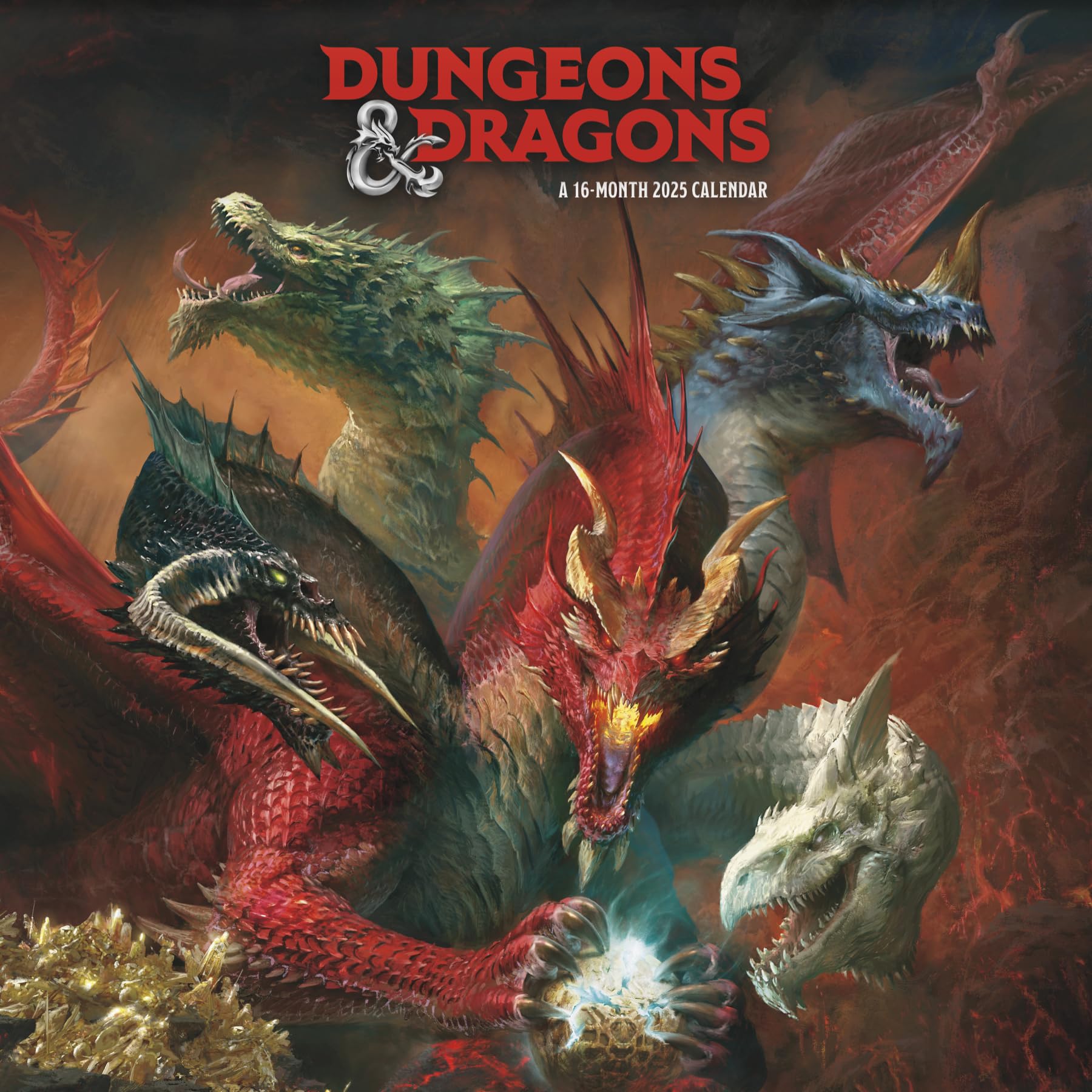 DUNGEONS & DRAGONS CLASSIC 2025 16 MONTH WALL CALENDAR Calendars