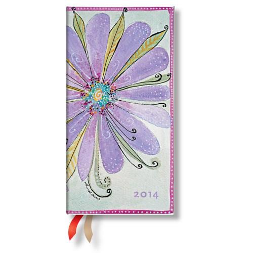 Laurel Burch Blüte, Blüten - Kalender 2014 Schlank Wochenüberblick Verso - Paperblanks Books
