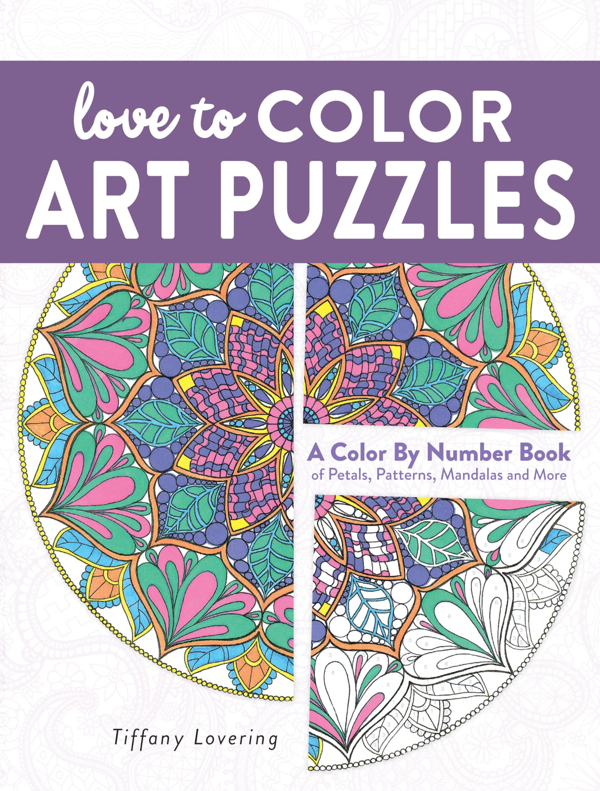 Love to Color Art Puzzles: A Color By Number Book of Petals, Patterns, Mandalas and More Leisure & Fun