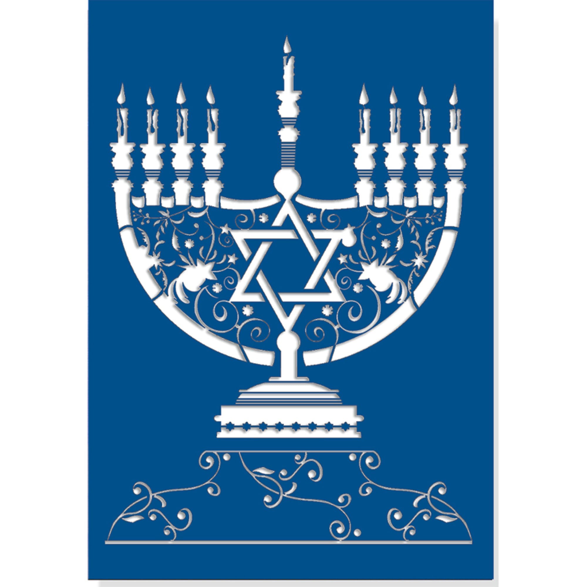 Lasercut Menorah Small Boxed Holiday Cards Books
