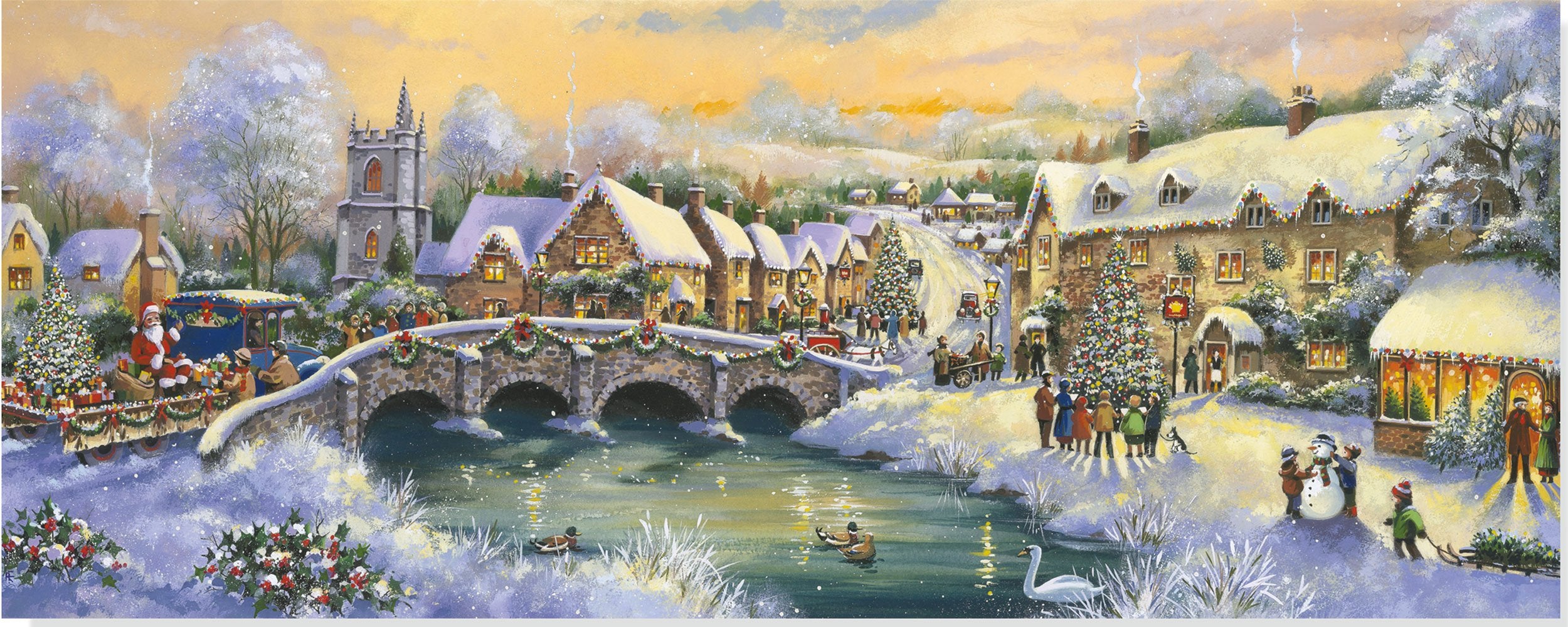 Country Village Panoramic Holiday Cards Books