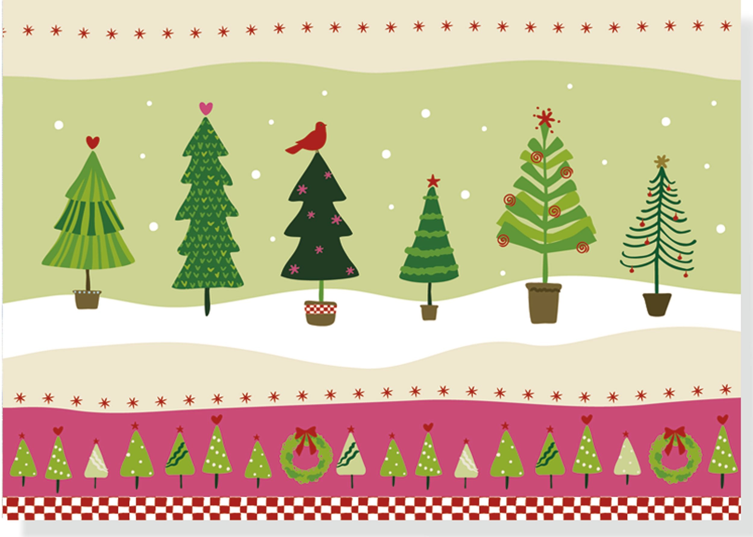 Folk Art Treescape Holiday Cards Books