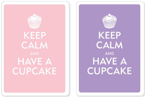 Keep Calm and Have a Cupcake Premium Playing Cards, Two Standard Decks Lifestyle