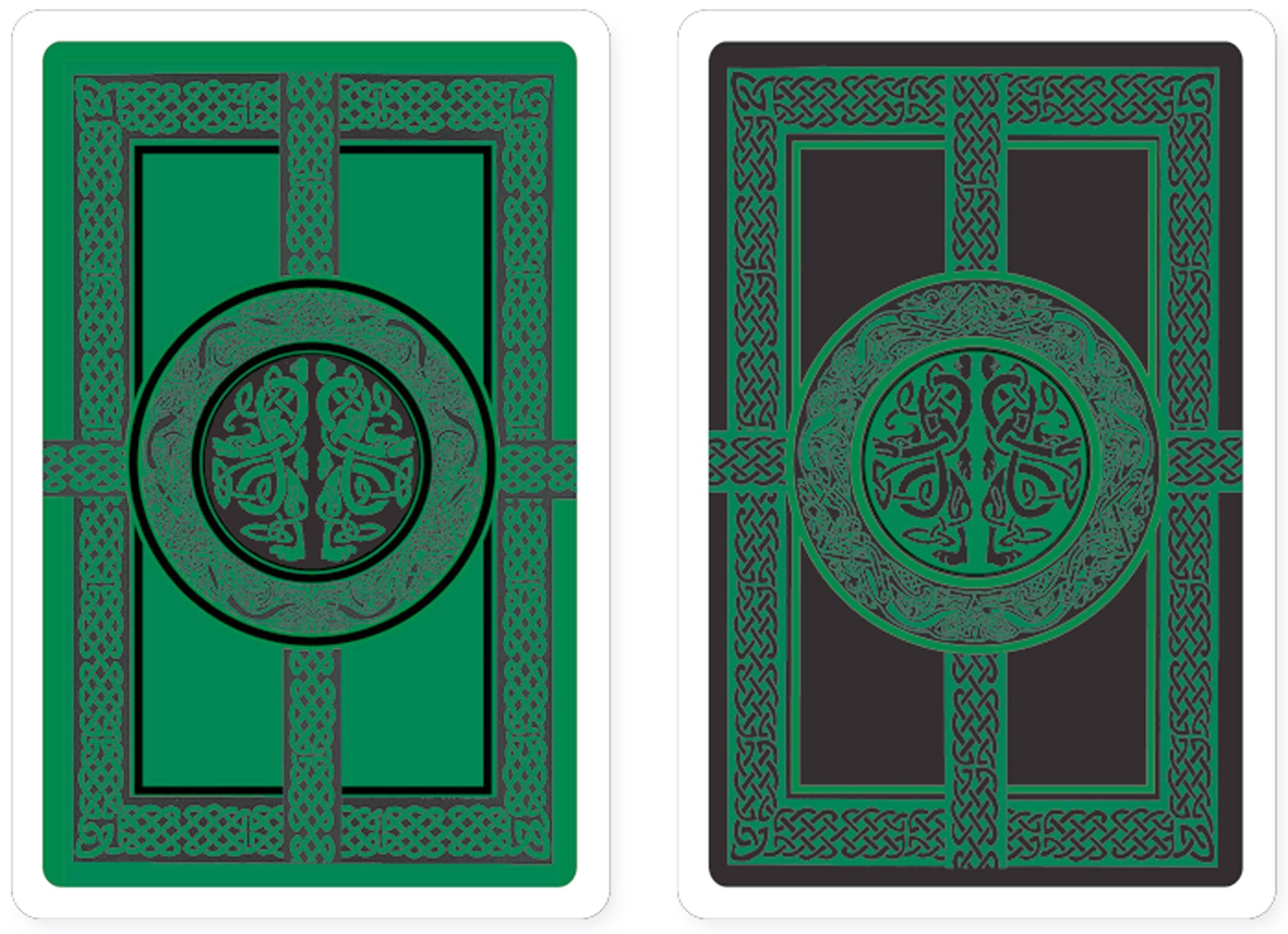 Celtic Premium Plastic Playing Cards: Set of 2, Standard Index, Bridge Size Leisure & Fun