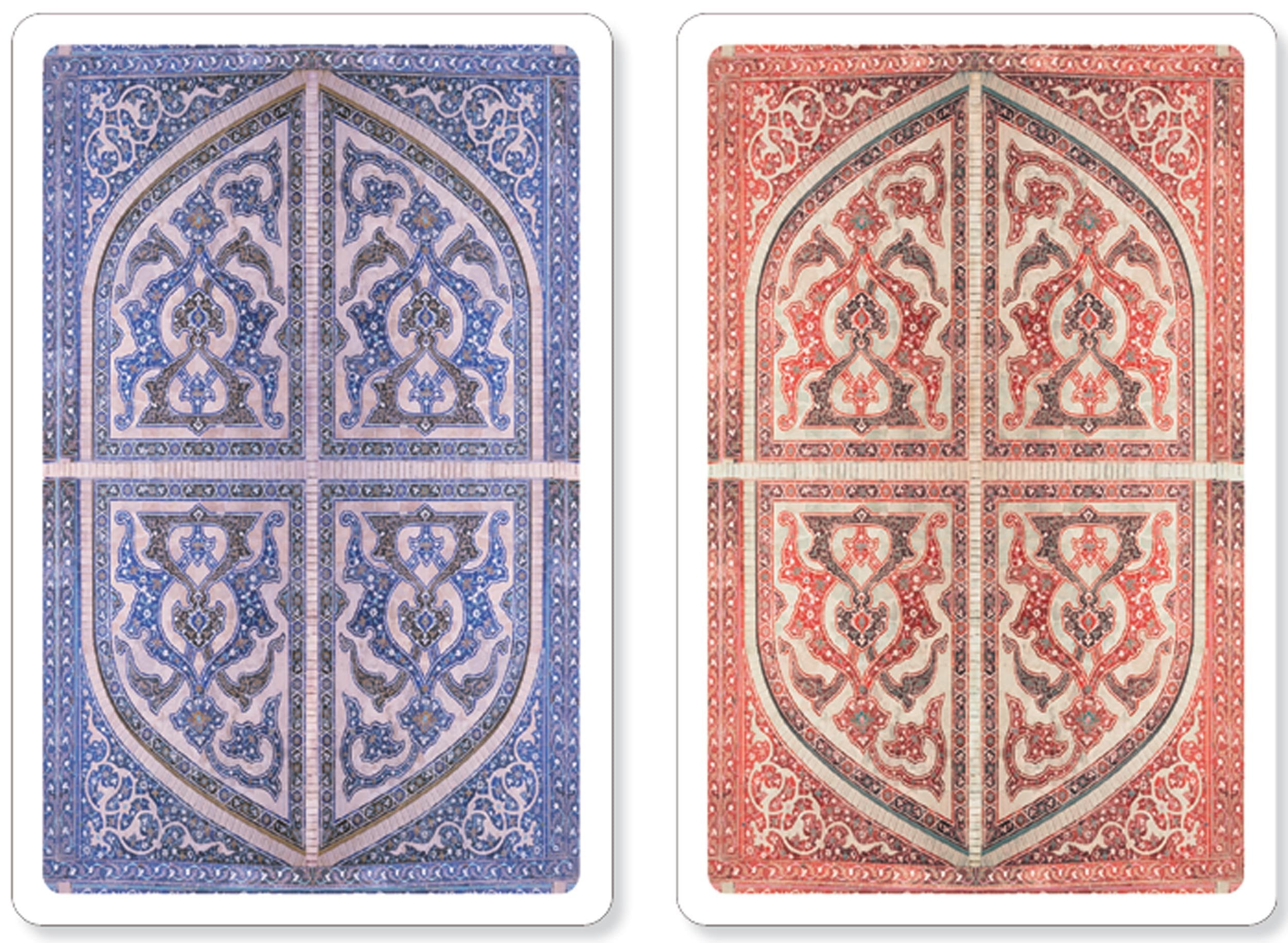 Persian Splendor Premium Plastic Playing Cards: Set of 2, Standard Index, Bridge Size Leisure & Fun