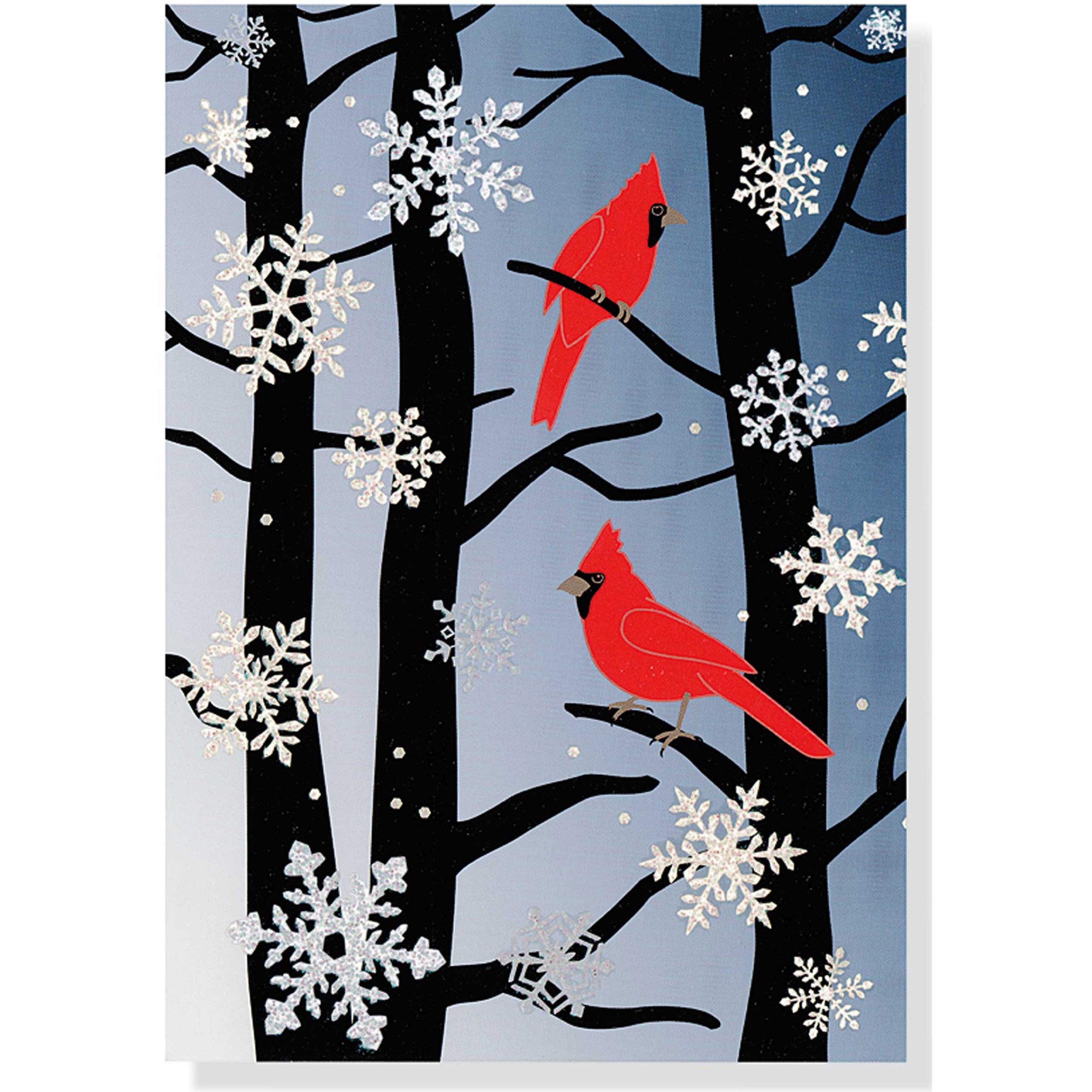Cardinals and Snowflakes Large Holiday Cards Books
