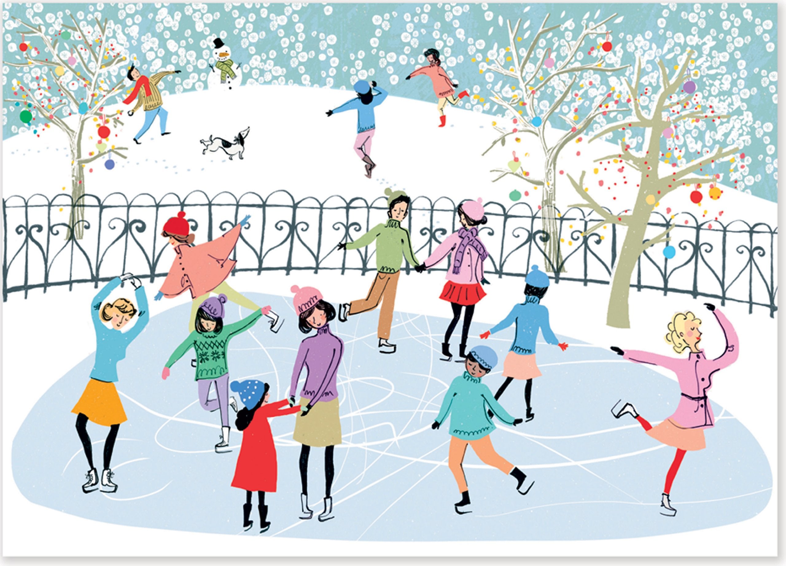 Skating Party Deluxe Holiday Cards Books